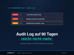 Audit Log in Microsoft 365: Warum 90 Tage zu wenig sind und wie Sie auf 1 Jahr und mehr erweitern
